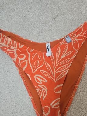 Elcam Orange Floral High-Cut Bikini Bottom
